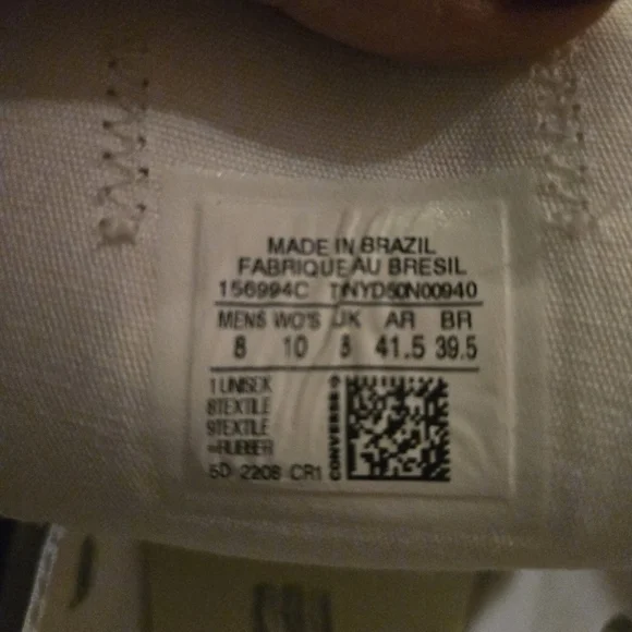 Converse W/M Classic White Sneakers - Picture 2 of 2